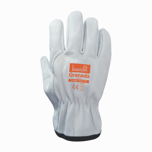 Granada - Cut 5 Premium A Grade Cow Grain Natural Leather Riggers Gloves