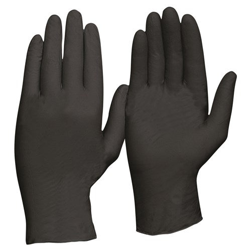 Disposable Nitrile Powder Free, Heavy Duty, Black Gloves