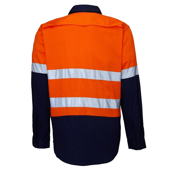 Ritemate RM107V2R Vented Open Front L/S Shirt 3M Tape